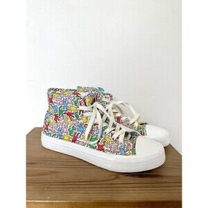 Keith Haring For H & M Shoes High Top Sneakers Size 42 Men’s 9 Wearable Art EUC